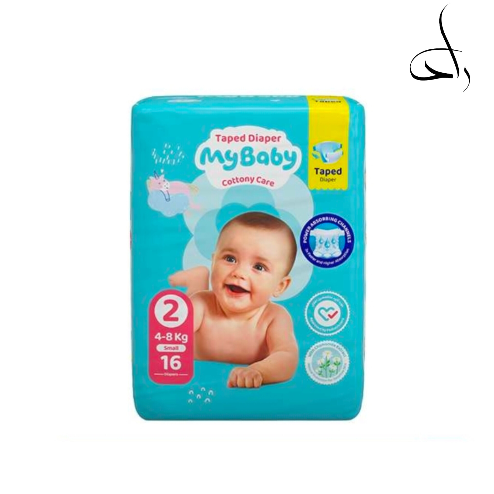 پوشک چسبی مای بیبی آبی سایز 2 بسته 16 عددی