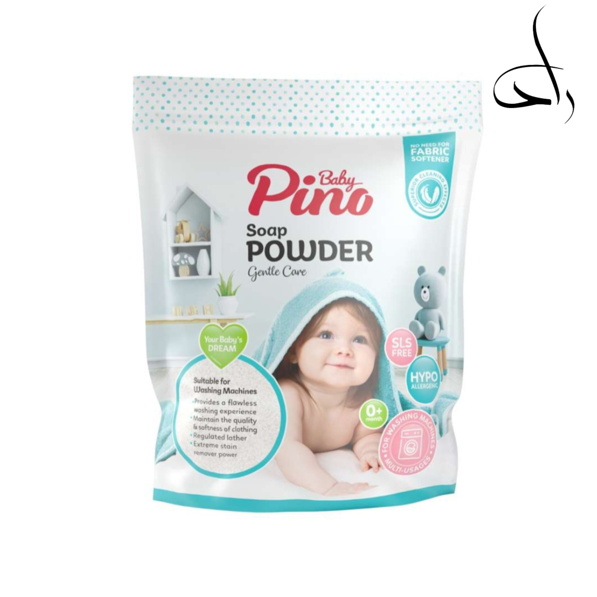 پودر صابون پینو بیبی مخصوص ماشین لباسشویی 800gr
