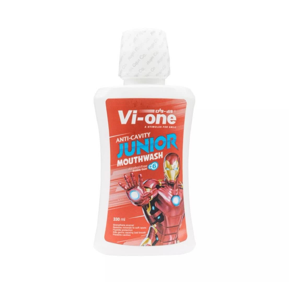 دهان شویه کودک وی وان مدل JUNIOR رنگ قرمز حجم 330 ml