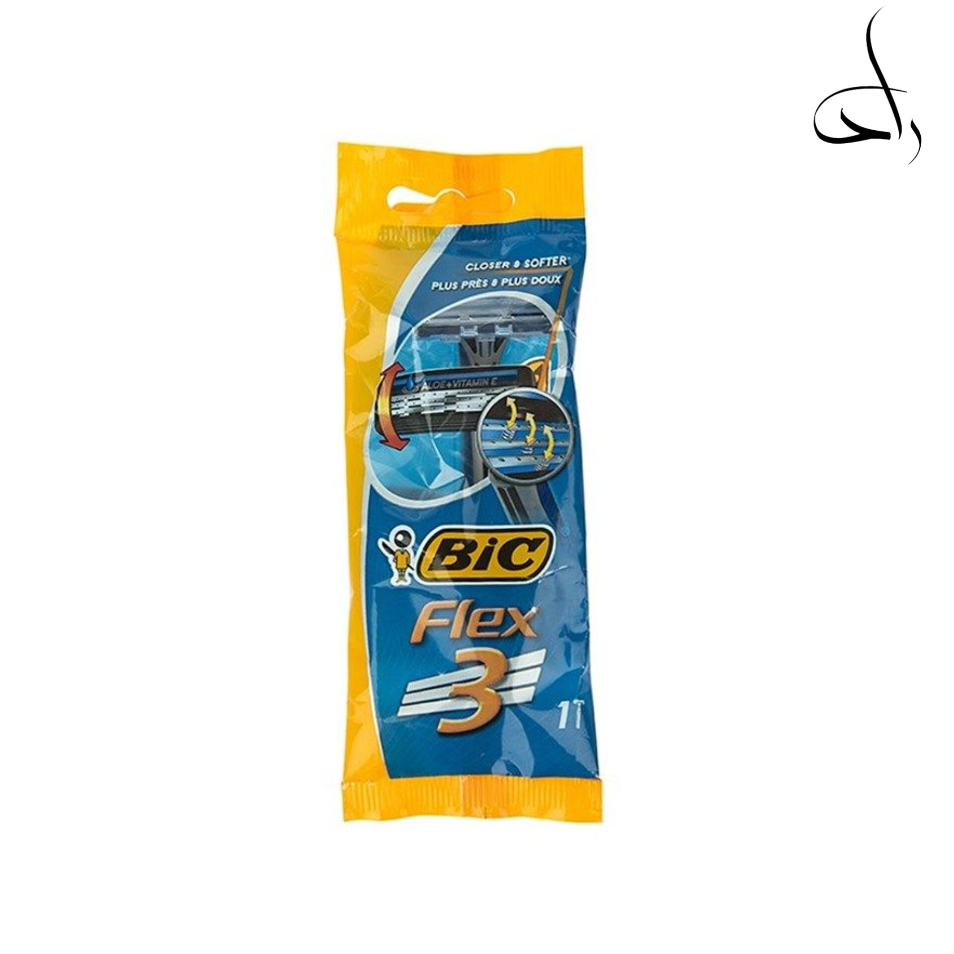 ژیلت فلکس 3 تیغه کلاسیک مردانه بیک بسته 3 عددی