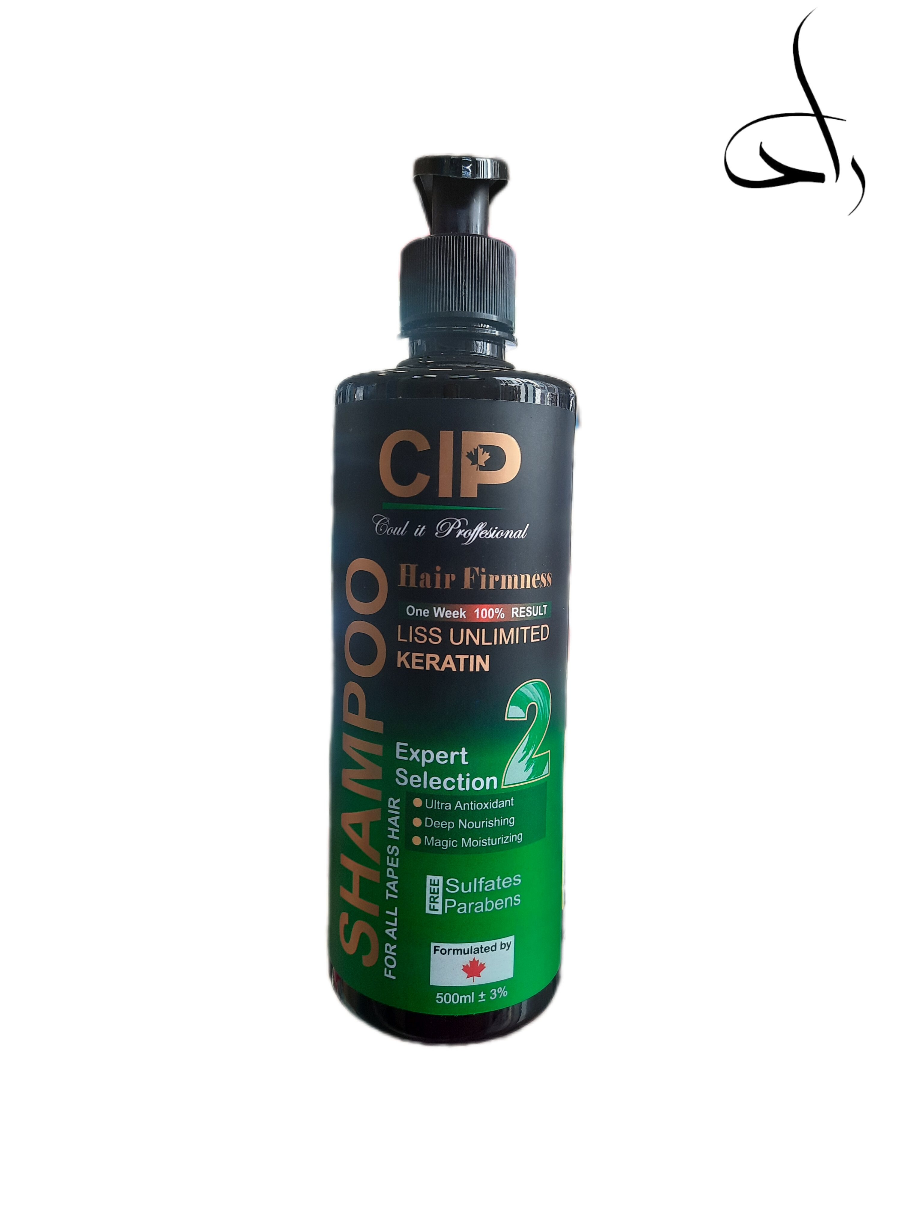 شامپو کراتینه CIP بدون سولفات حجم 500ml