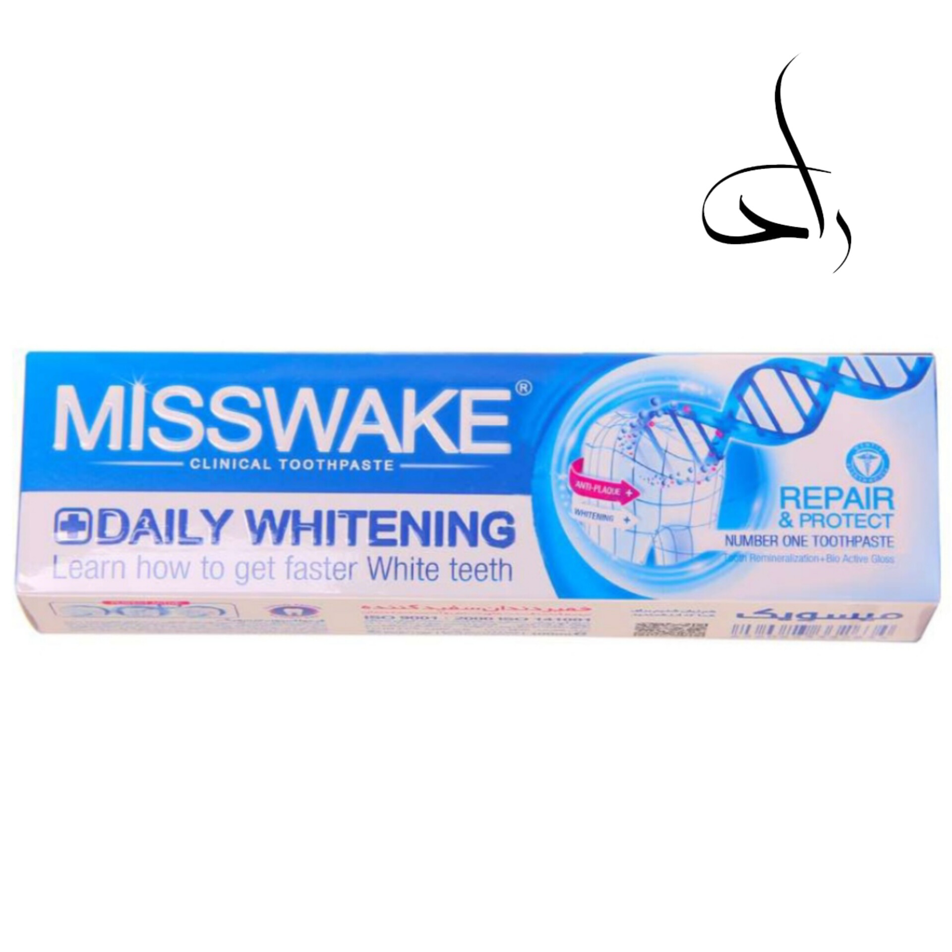 خمیردندان میسویک (MissWake) مدل Daily Whitening مقدار 100 میلی‌لیتر