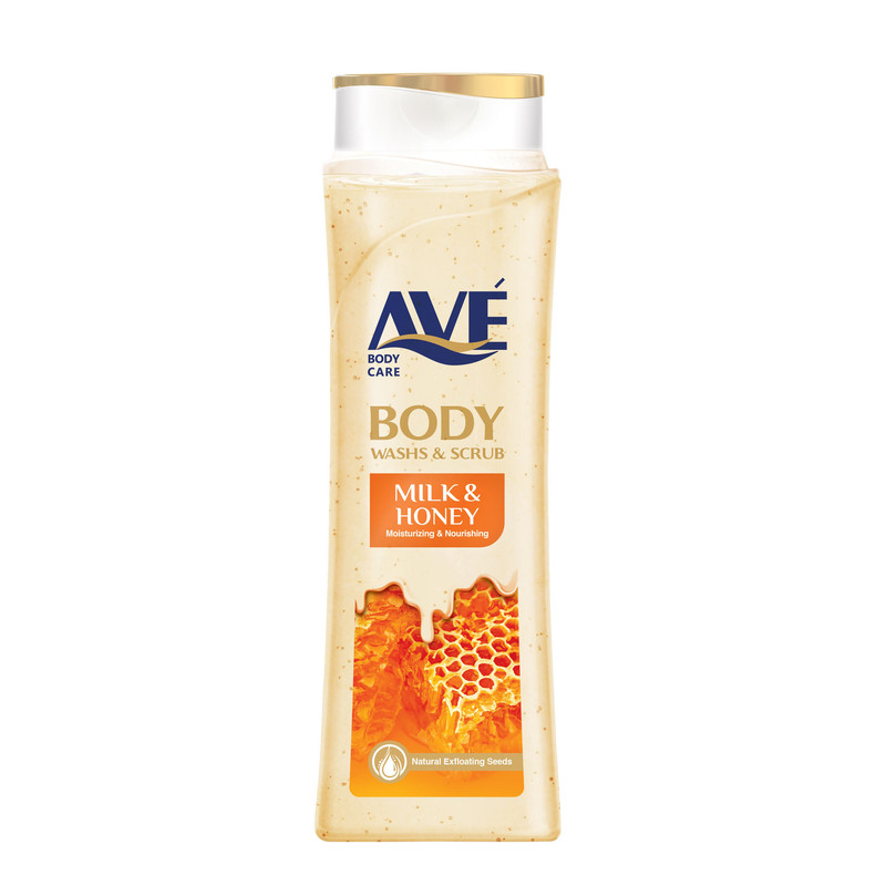 شامپو بدن اسکراب اوه رایحه شیر و عسل حجم 380 ml