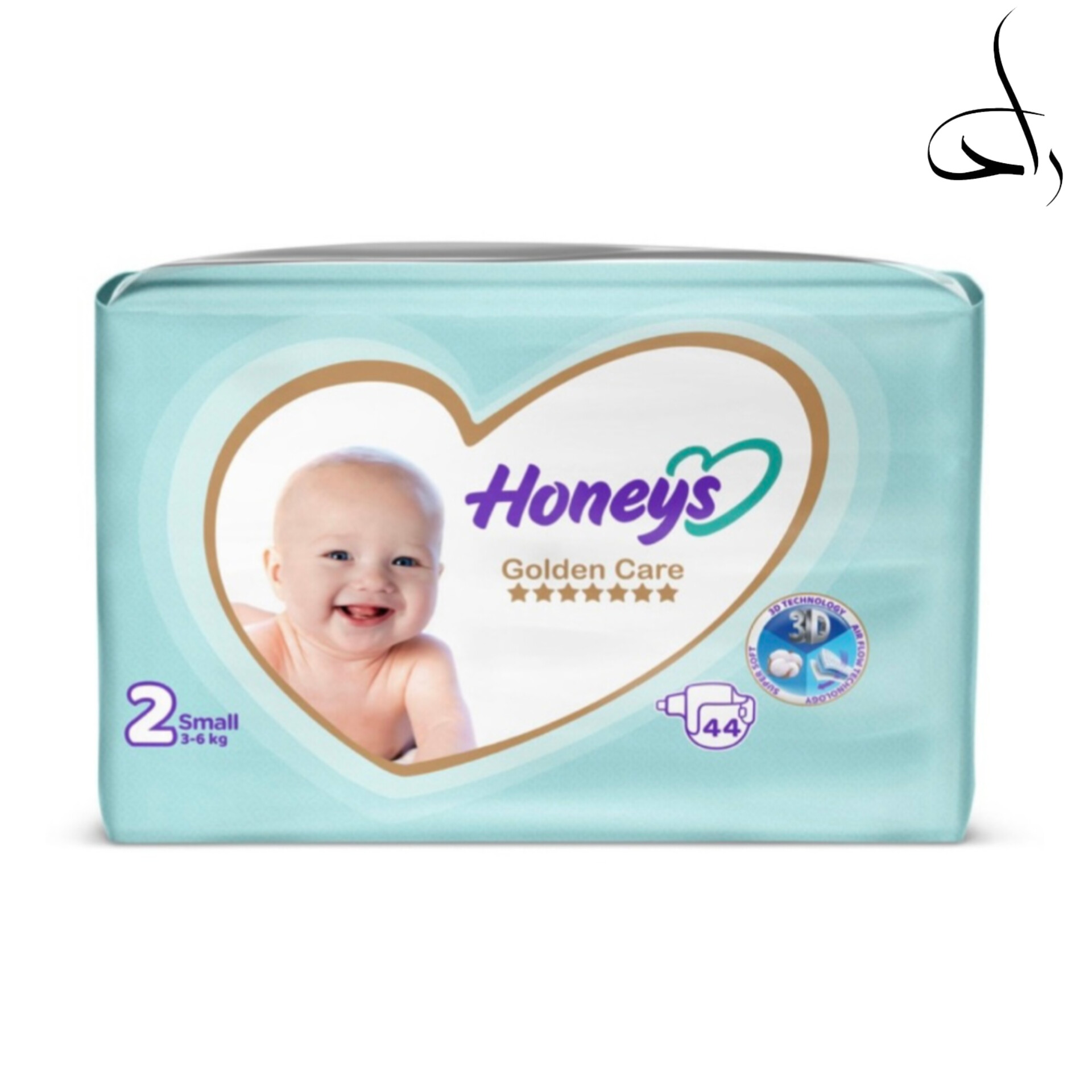 پوشک بچه هانیز سایز 2 بسته 44 عددی