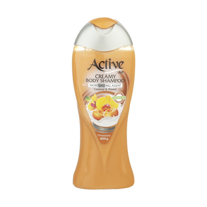 شامپو بدن کرمی اکتیو رایحه کارامل و گل حجم 400 ml