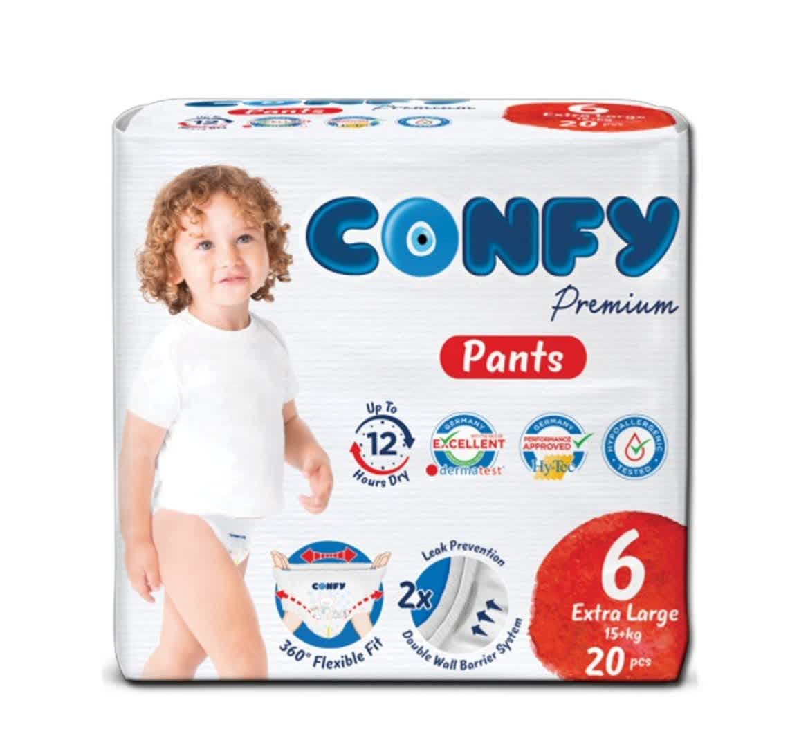 پوشک کانفی شورتی سایز 6 بسته 20 عددی