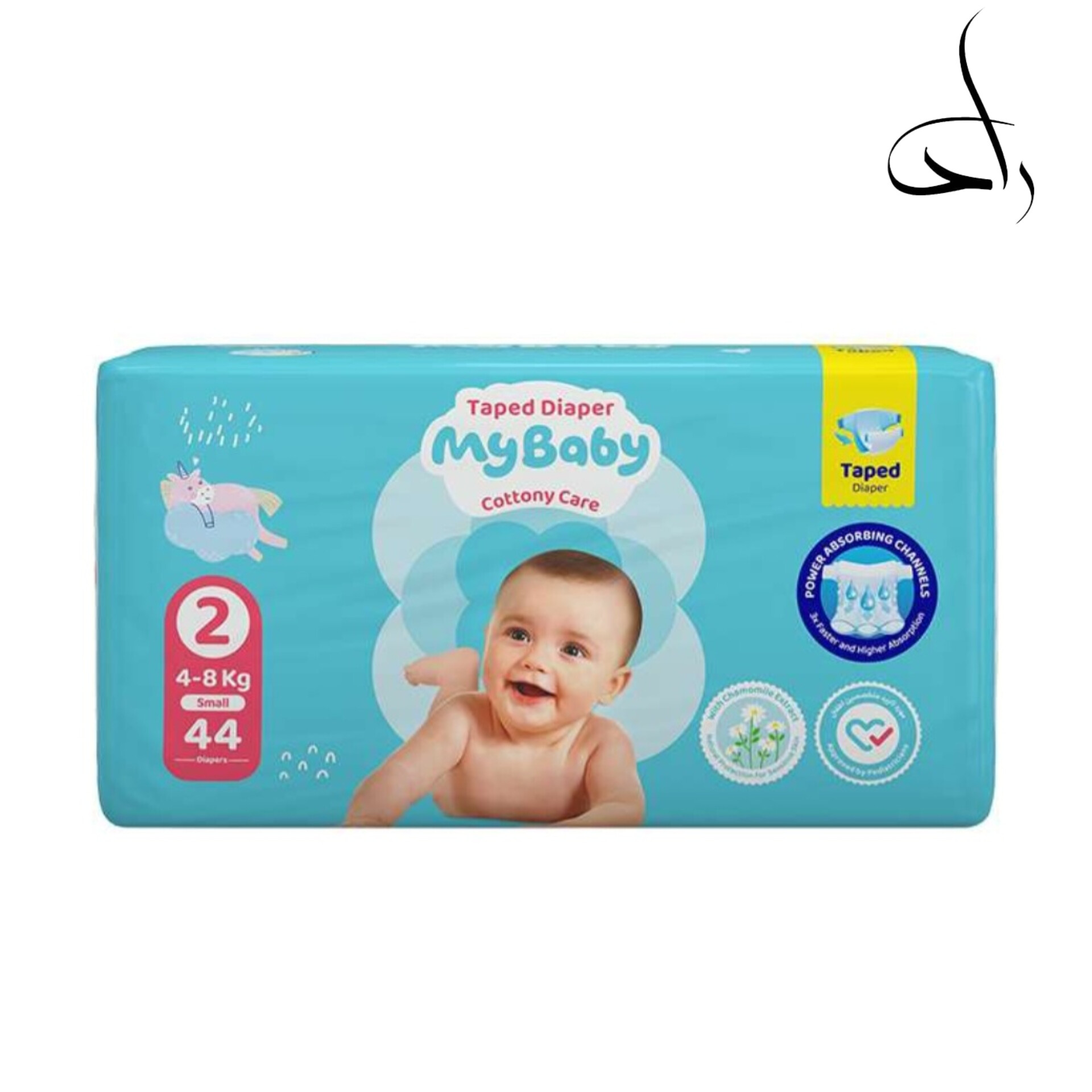 پوشک چسبی مای بیبی آبی سایز 2 بسته 44 عددی